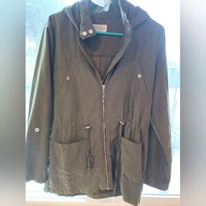 Sweet Wanderer Olive Hooded Jacket
